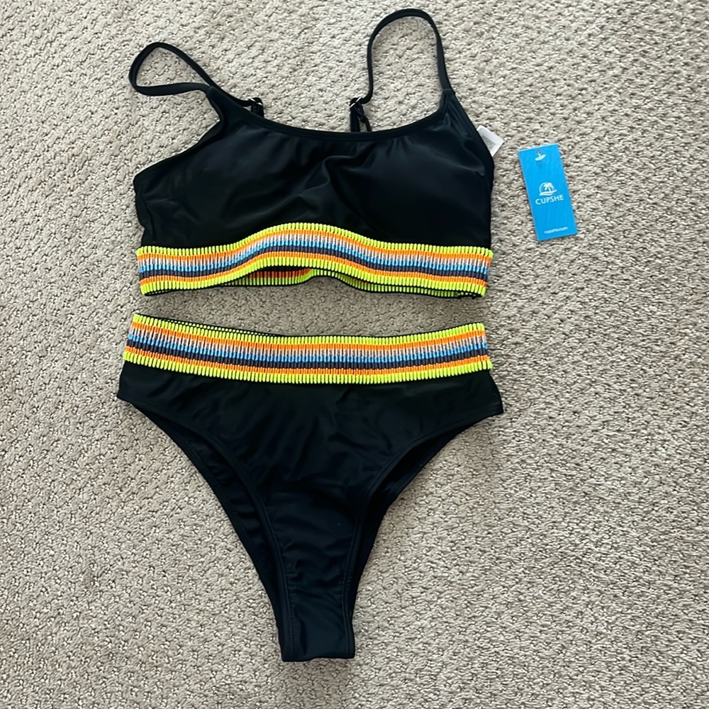 Black two-piece Cupshe bathing suit